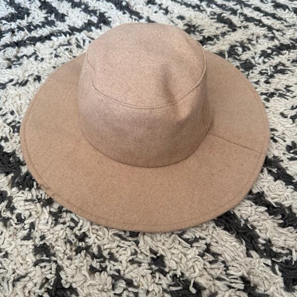 ASN Wool Blend Camel Tan Hat The Harper Floppy Felt Packable Fedora Women's - Picture 1 of 8